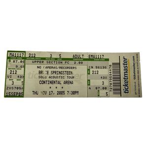 Bruce Springsteen‎ Continental Arena NJ November 17 2005 Concert Ticket Stub